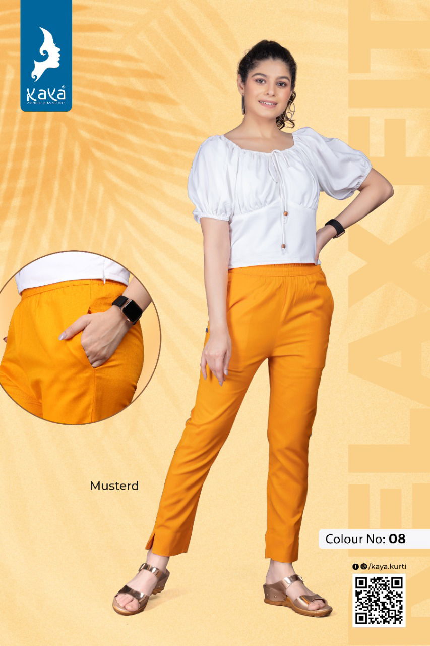 Kaya Relax Latest Cotton Daily Wear Fancy Pant Collection